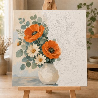 Half-painted canvas