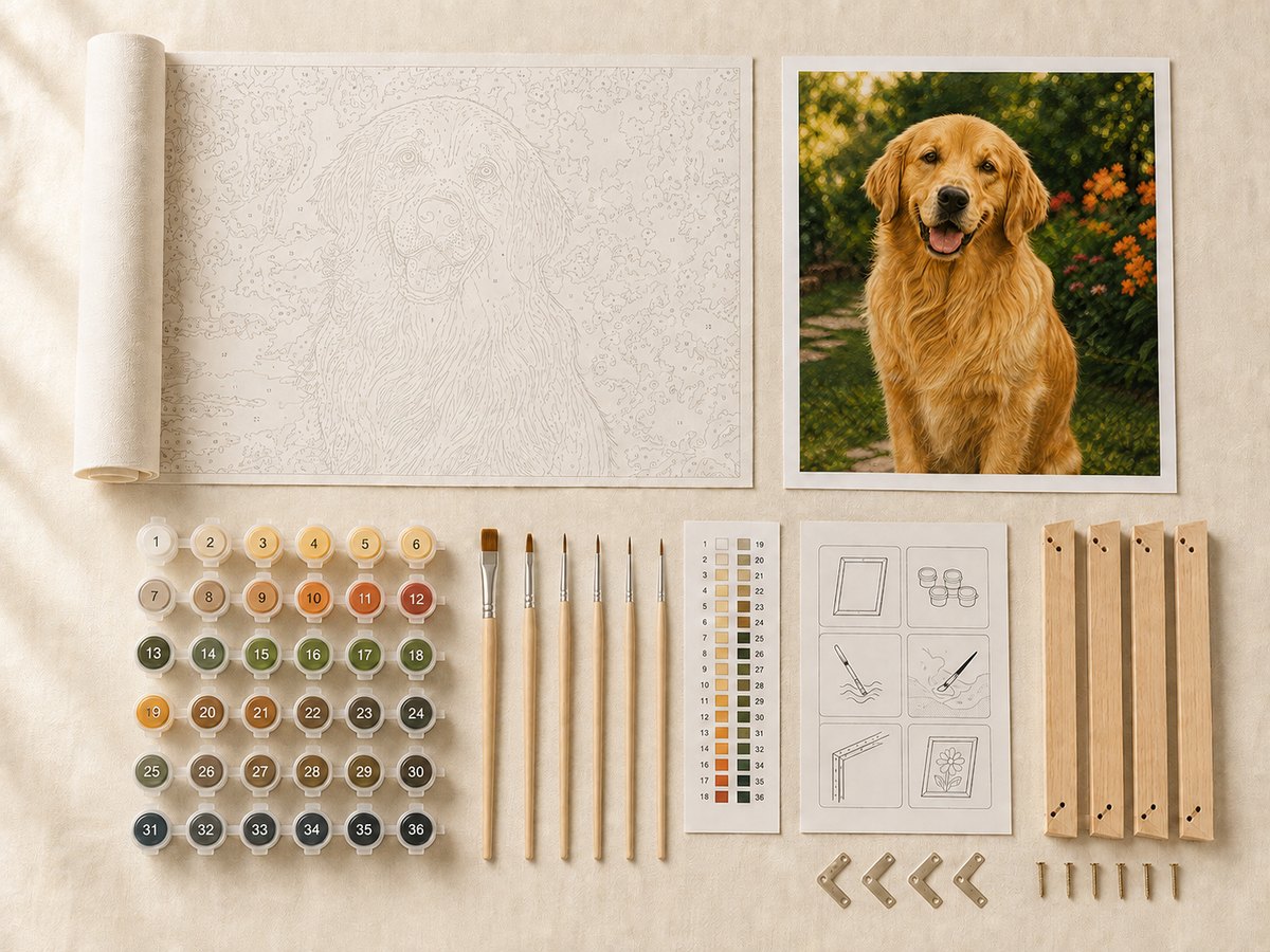 Flat-lay of the whole kit